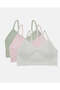 Women's 3Pack Rib Scoop Neck Comfort Bra