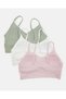 Women's 3Pack Rib Scoop Neck Comfort Bra - 5