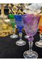 6 Pieces Special Design Hand-Cut Nazeni̇n Pattern 60 ml Bohemia Crystal Footed Coffee Cup Glass - 7