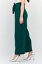 Women Regular Fit Heather Belted Wide Leg Pants, Green - 2