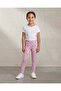 Girls Pink Allover Print Legging - 6
