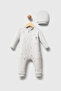 100% Organic Cotton Balloon Print Unisex Baby Jumpsuit with Zipper
