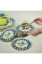 Linda Porcelain 6-Piece Cake Plate