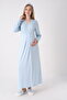 Maternity Nightgown with Lace Front, Suitable for Breastfeeding and Hijab Wear - 5