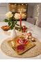 2 Pieces of Linen Pip Sutudyo Compatible Ribbon Embroidery Coffee Side Cocktail Napkin & Coaster. - 3