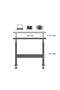 Bamboo Height Adjustable Laptop and Tablet Stand Work Desk - Atlantic Pine 60X40 (with Wheels) - 2