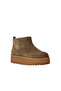 Women's Genuine Suede Leather High-Padded Sole Boots with Fur Inside - 2