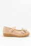 Girls' Ballerina Shoes, Easy to Wear, Velcro, Special Day, Ribbon and Stone Evening Dress Shoes - 7