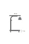 Bamboo Height Adjustable Laptop and Tablet Stand Work Desk - Atlantic Pine 70X40 (with Wheels) - 3