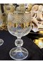 6-Piece Bohemia Crystal 150 ml Special Design Cutting-Edge Golded Coffee or Water Cup Glass - 7