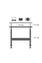 Bamboo Height Adjustable Laptop and Tablet Stand Work Desk - Atlantic Pine 70X40 (with Wheels) - 2