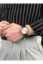 Vintage Dial Black Men's Wristwatch Stainless Steel Case Leather Band Durable Colorfast - 5