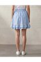 Women Blue Tiered Embroidered Skirt - 4