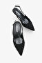 Smıtty Women's Stone Heeled Shoes - Black Suede - 3