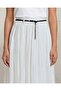 Women White Belted Flared Skirt - 5