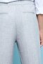 Boy'S Grey Solid Pants With Button Closure - 6