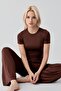 Short Sleeve Crop Wide Leg Stretchy Viscose Pajama Set - 5