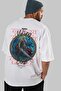 Tyr Back Printed White Oversize T-Shirt Men's Women's Cotton Crew Neck T-Shirt - 7