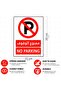 1-Pack Self Adhesive No Parking Sign Sticker 20x15cm Arabic & English, Red/White - 5