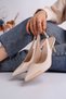 Zenith Metal Toe Detail Pointed Toe Open Back Women's Heeled Shoes - 6