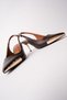 Zenith Metal Toe Detail Pointed Toe Open Back Women's Heeled Shoes - 2