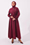 Brooched Double Set N7192 Claret Red - 2