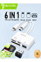 قارئ بطاقات OTG-29 ثلاثي الوظائف (محول من النوع C إلى TF/SD + USB) - 8