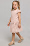 Girl'S Dusty Pink Embroiderd Top And Skirt Set - 3