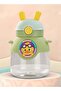 650ml Baby Sipper Bottle, Leakproof BPA-Free with Straw & Carry Rope Green