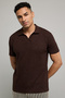 Textured Polo T-Shirt With Short Sleeves