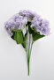 Artificial Flower 5 Branches Wet Cornales Veined Hydrangea Bunch 45 cm Lilac - 3