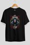 Viking Mythology 18 Pre-Printed Black Oversize T-Shirt Men Women Cotton Crew Neck T-Shirt
