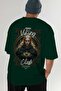 Viking Mythology 4 Back Printed Green Oversize T-Shirt Men Women Cotton Crewneck Tshirt - 7