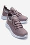 Side Striped Knitwear Women's Sports Shoes Lila White
