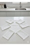 6 Pieces White 30-50 cm Fringed Kitchen Towels, Cemi̇yet, Wedding, Invitation Towels - 2