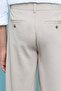Boy'S Beige Solid Pants With Button Closure - 6