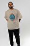 Thrym Front Printed Beige Oversize T-Shirt Men Women Cotton Crew Neck T-Shirt - 7