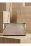 Skin Color Satin Soft Leather Metal Stone Pearl Detailed Chain Strap Crystal Stone Women's Evening Dress Bag - 3
