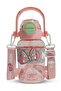 650ml Kids Water Bottle with Straw, BPA-Free Leakproof Sipper Pink