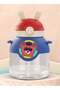 650ml Baby Sipper Bottle, Leakproof BPA-Free with Straw & Carry Rope Red