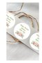 Women's Day Flower Round Sticker - 24 Pieces Decoration, Gift, Packaging Sticker Kg4