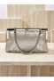 Skin Color Satin Soft Leather Metal Stone Pearl Detailed Chain Strap Crystal Stone Women's Evening Dress Bag - 5