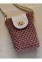 Handmade Phone Bag |   Silvery Rope Handmade Phone - Keychain Bag |   Handmade Mini Bag - 4
