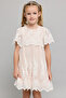 Embroidered Fit & Flare Dress With Crew Neck And Flared Sleeves - 4