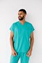 Green Stretch Fabric Nurse Doctor Uniform Unisex Surgical Suit Scrubs Uniform - 3