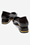 Women's Plain Galvanized Pointed Heeled Shoes Brown Crinkled - 4
