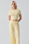 Short Sleeve Crop Wide Leg Stretchy Viscose Pajama Set - 3