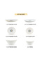 Dinnerware 26 Pcs Set Gold line Opal Glassware Microwave safe, Dishawasher safe - 5