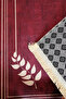 Decorative Digital Printed Claret Red Non-Slip Base Prayer Mat 75X120 - 4