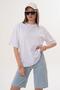 Women's Back Print Detailed Crew Neck Oversize T-Shirt 260153 - - 4